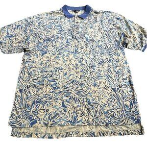 Vintage Nike Polo Shirt Men’s Sz 2XL Hawaiian Pattern Golf Pullover Retro 90s